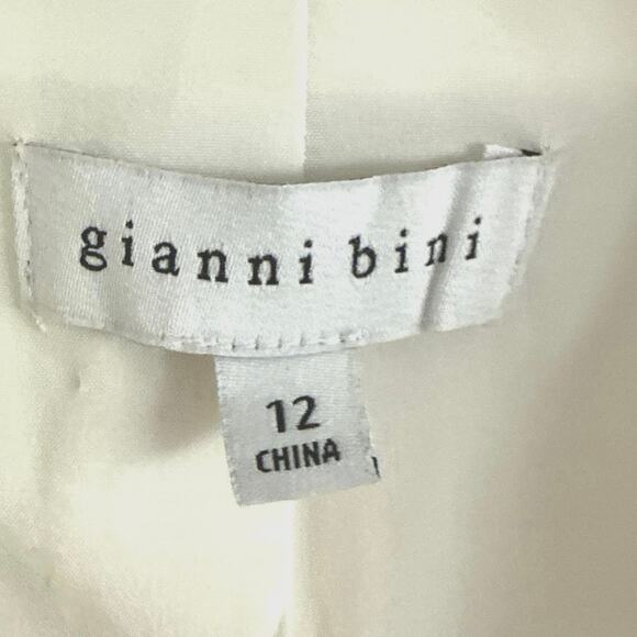 Gianni Bini Anya Rhinestone Fringe Jacket Skort Set 12 White Festival Concert - Picture 4 of 16